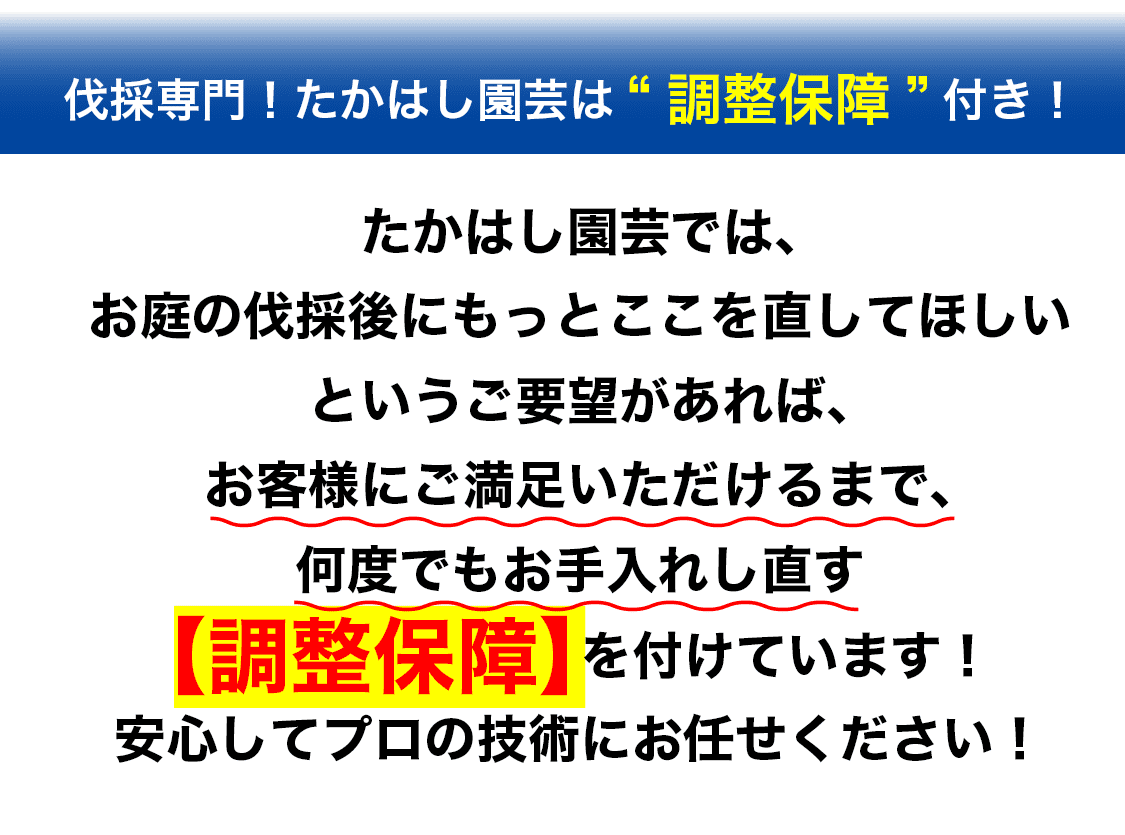 調整保証つき